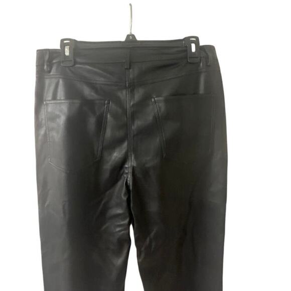 MODERN CITIZEN Faux Leather Straight Leg Pants Size Large in Black NWOT - Picture 6 of 8